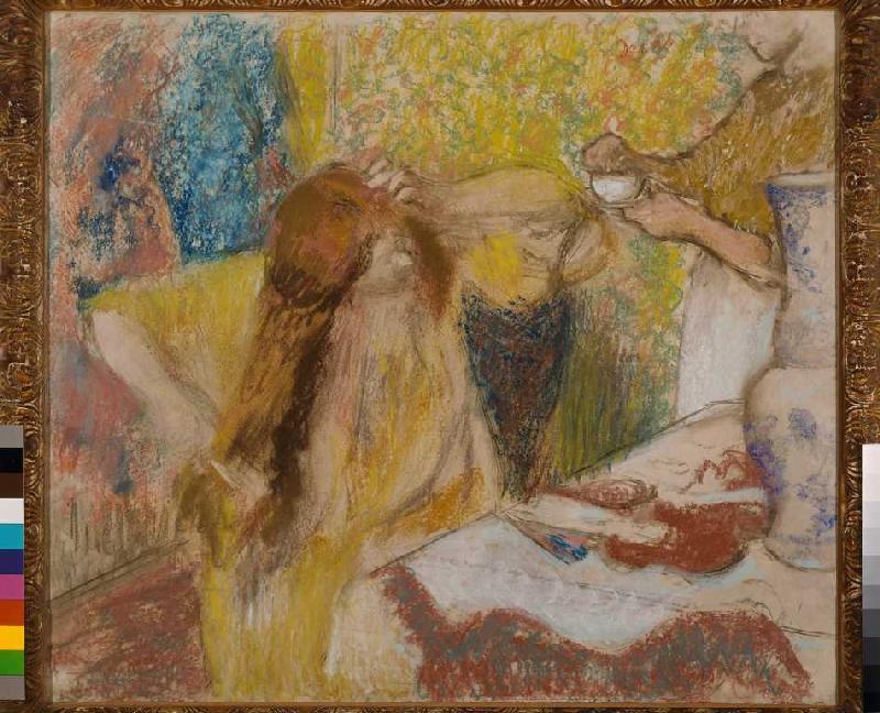 Woman and housemaid combing himself a Edgar Degas