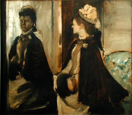 Madame Jeantaud in the mirror a Edgar Degas