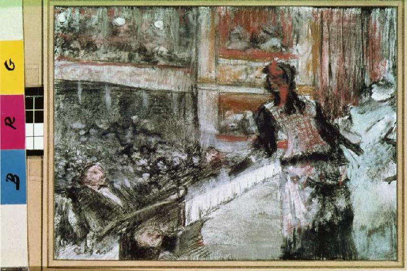 In the opera a Edgar Degas
