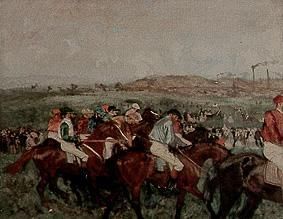 Before the horse-racing a Edgar Degas