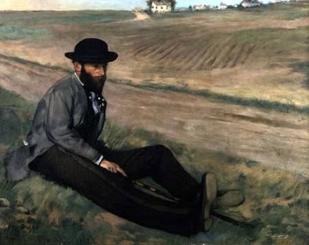 Portrait of Eugene Manet a Edgar Degas