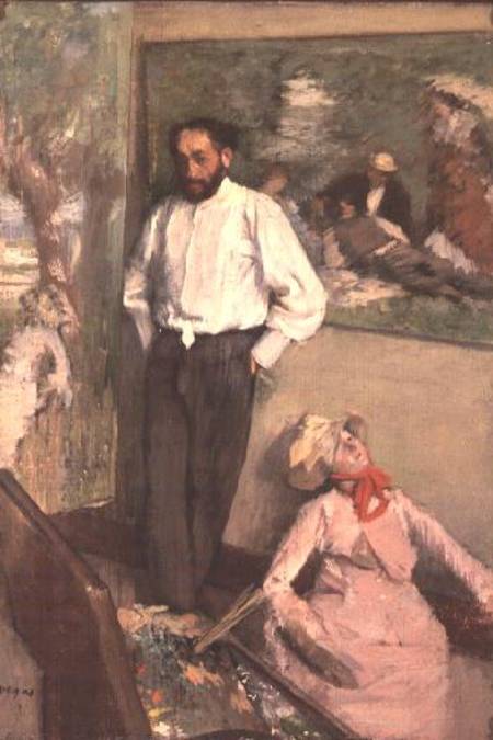 Portrait of Henri Michel-Levy in his studio a Edgar Degas