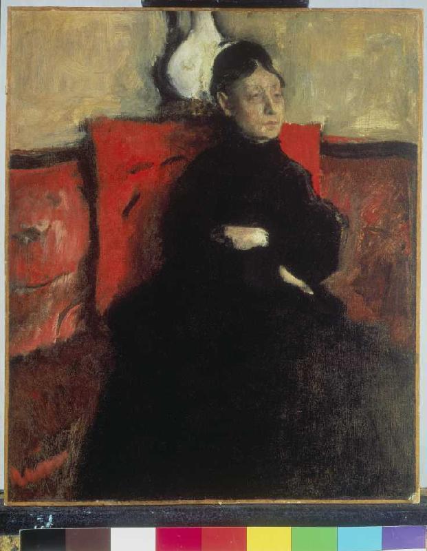 Portrait of the duchess of Montejasi-Cicerale, the aunt of the artist. a Edgar Degas