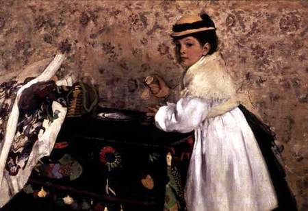 Portrait of Hortense Valpincon as a Child a Edgar Degas