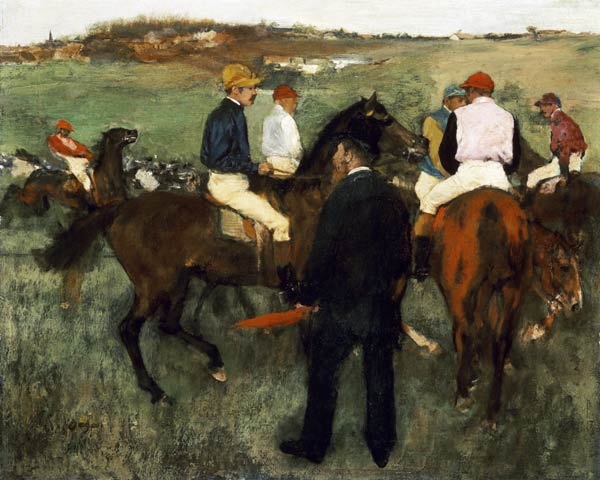 Racehorses (Leaving the Weighing) c.1874-78 a Edgar Degas