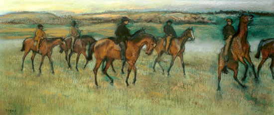 Racehorses at the ride. a Edgar Degas