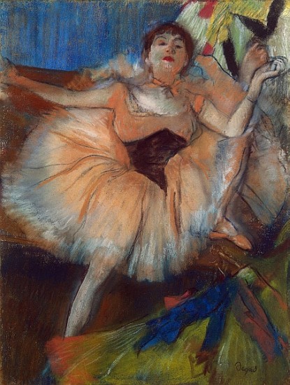 Seated Dancer, 1879-80 (pastel on cardboard) a Edgar Degas
