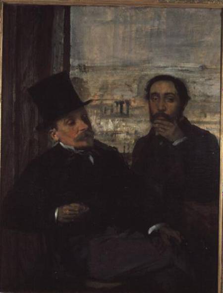 Self Portrait with Evariste de Valernes (1816-96) a Edgar Degas