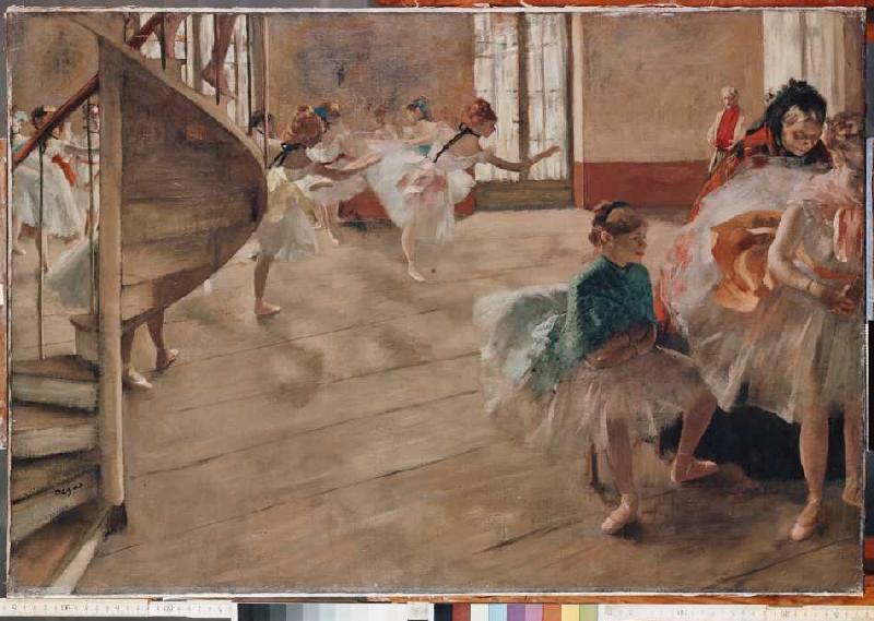 The dance rehearsal a Edgar Degas