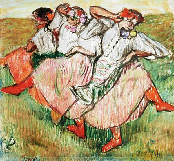 Three Russian Dancers a Edgar Degas