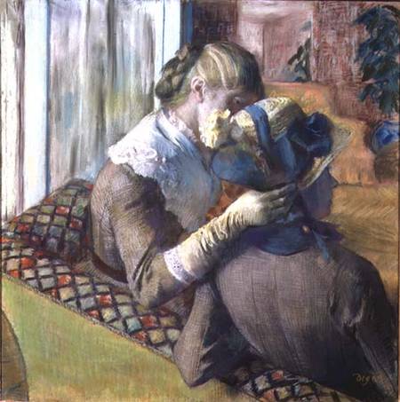 Two Women (pastel) a Edgar Degas