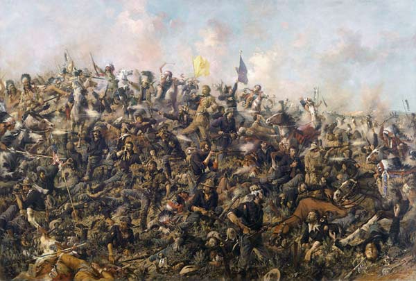 Custer''s Last Stand, 25th June 1876 (centre detail) a Edgar Samuel Paxson