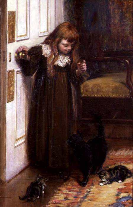 Playing with the kittens a Edith F. Grey