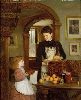 Tommys School Hamper, 1894 (oil on board)