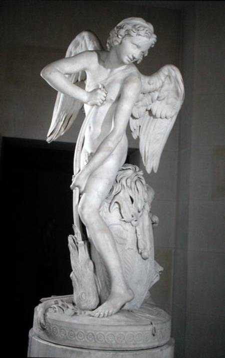 Cupid Carving his Bow from the Club of Hercules a Edme Bouchardon
