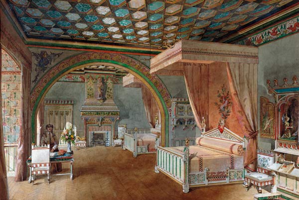 The Pink Room in the Chateau de Roquetaillade a Edmond Duthoit
