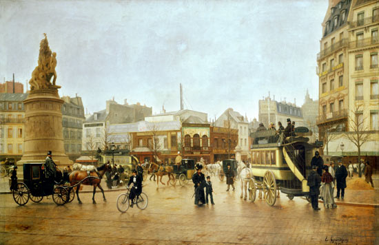 La Place Clichy, Paris a Edmond Georges Grandjean