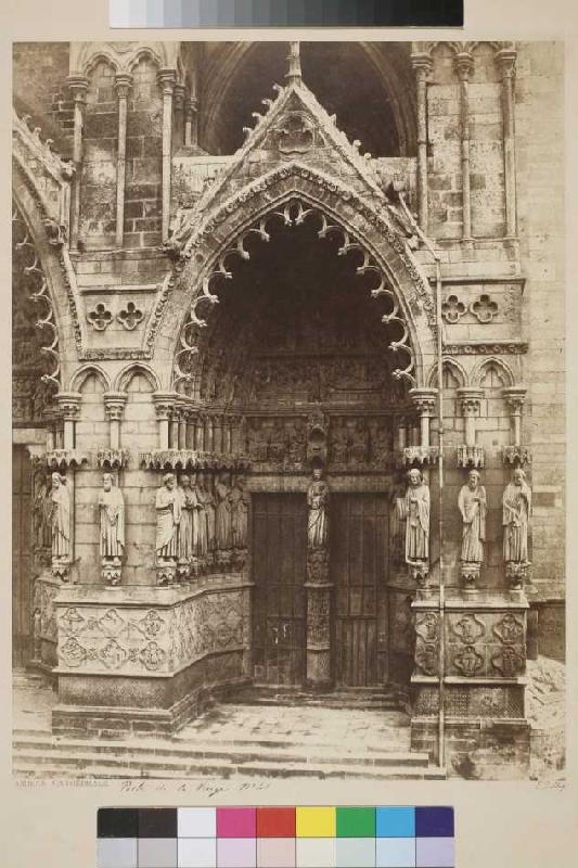 Amiens: Das 'Portail de la Vierge' an der Westfassade der Kathedrale a Édouard Baldus