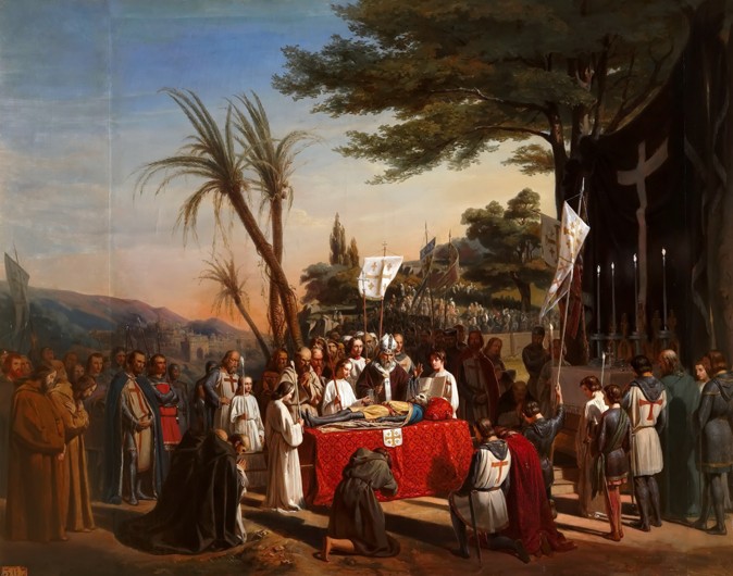 Funeral of Godfrey of Bouillon in Jerusalem, 23rd July 1100 a Edouard Cibot