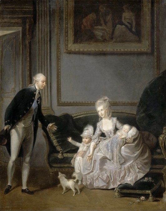 The Family of Louis Philippe Joseph d'Orléans (1747-1793) at the Palais-Royal, 1776 a Edouard Cibot