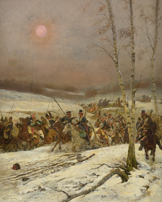 Cossacks Attacking a squadron of the Guards of Honour a Edouard Detaille