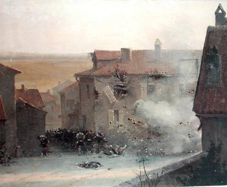 A War-torn Village a Edouard Detaille