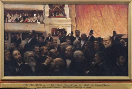 First Night at the Comedie Francaise in 1885 a Edouard-Joseph Dantan