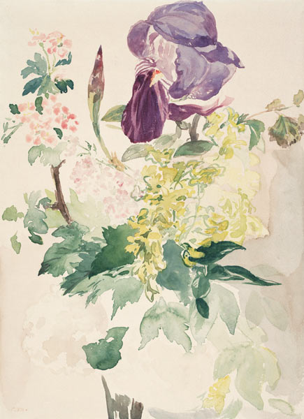 Pezzo floreale con Iris, Laburnum e Geranio a Edouard Manet