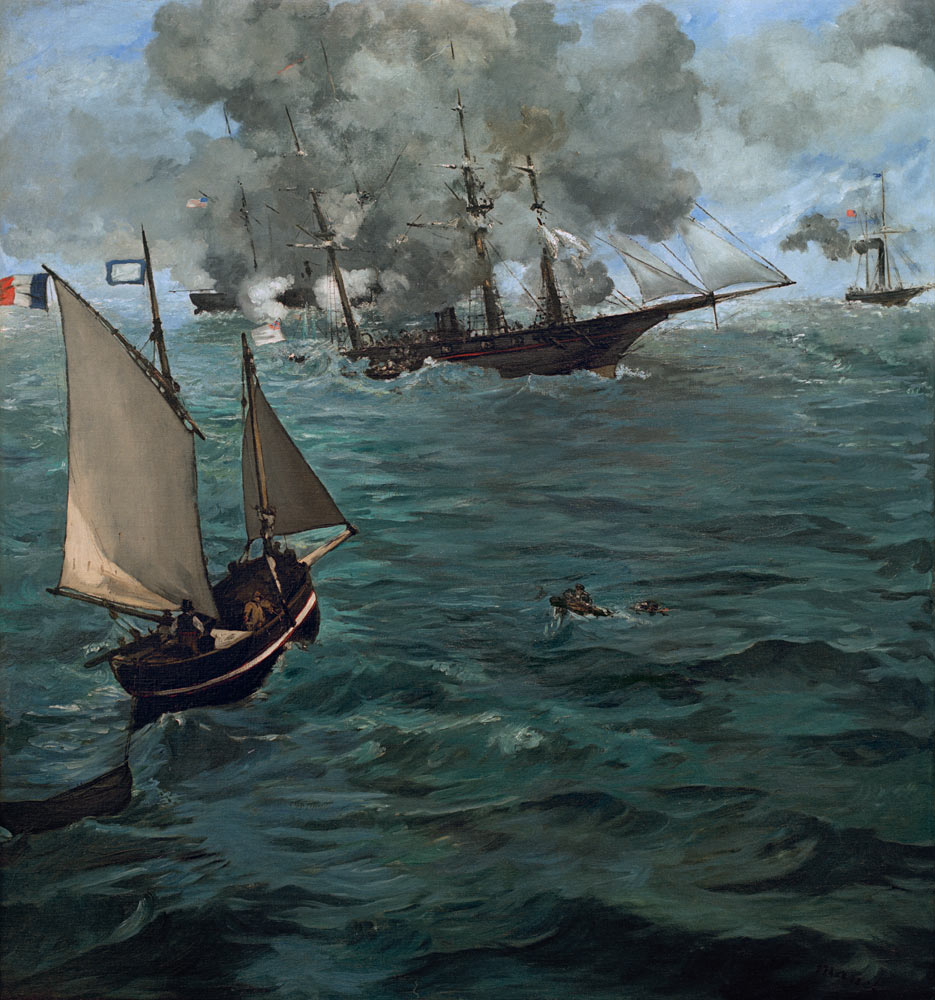 The Battle of the Kearsarge and the Alabama a Edouard Manet