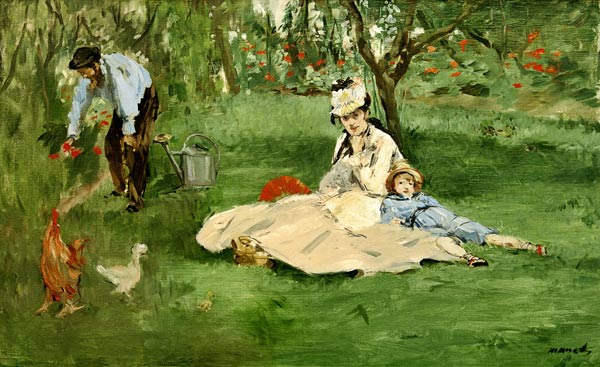 "La famille Monet au jardin" a Edouard Manet