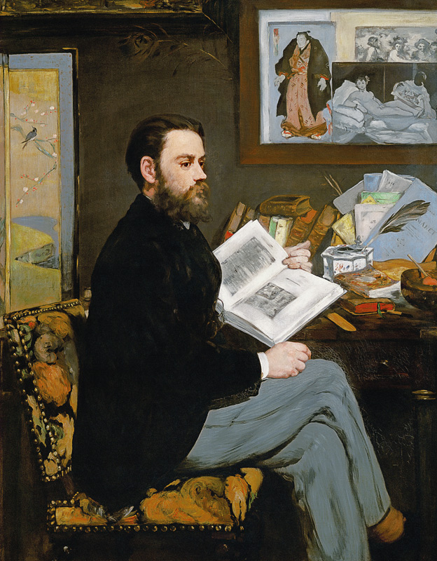 Portrait of Emile Zola (1840-1902) a Edouard Manet