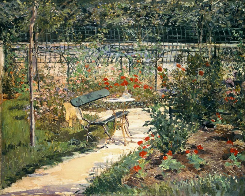 The Bench in the Garden of Versailles a Edouard Manet