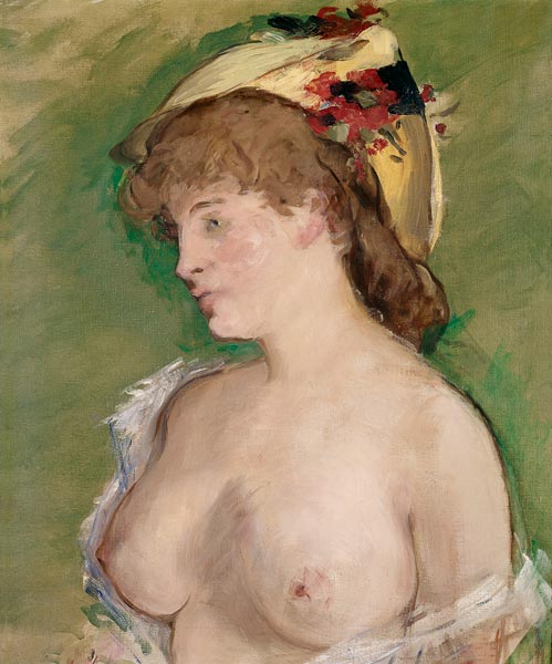 Manet / Blonde with bare breasts / 1878 a Edouard Manet