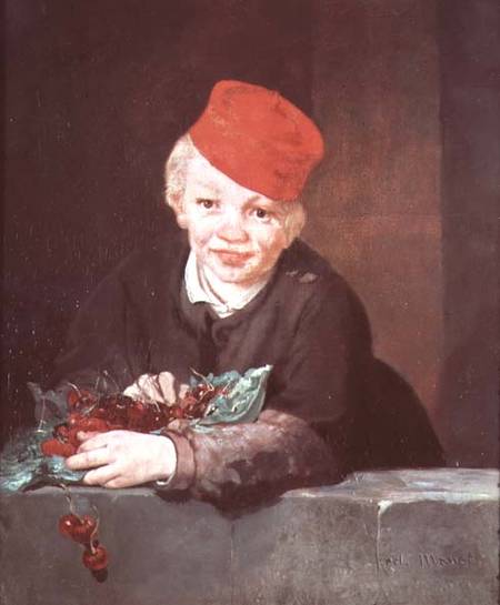 The Boy with the Cherries a Edouard Manet