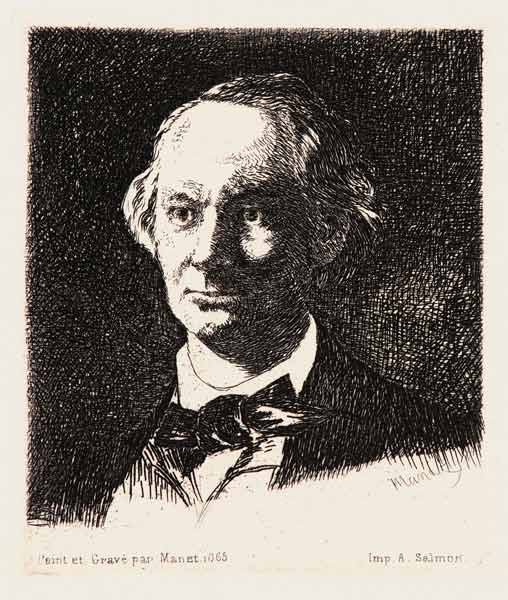Portrait of the poet Charles Baudelaire (1821-1867) a Edouard Manet