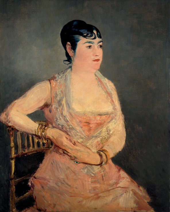Lady in Pink (La dame en rose) a Edouard Manet