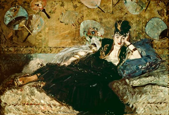 The lady with the subjects (Nina de Callias) a Edouard Manet