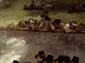 The Erschiessung emperors of Maximilian of Mexico. Detail: Spectator a Edouard Manet