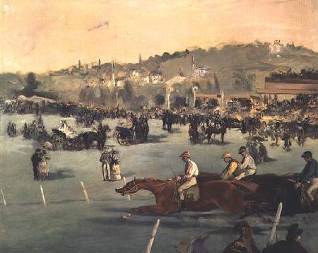 Horse Racing a Edouard Manet