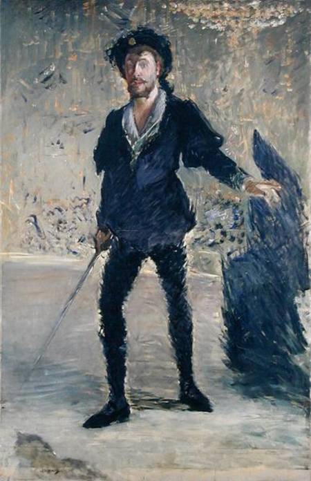 Jean-Baptiste Faure in the Opera 'Hamlet' by Ambroise Thomas a Edouard Manet