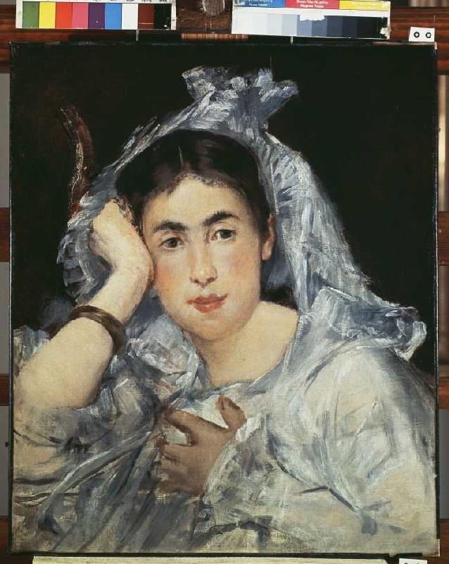 Marguerite de Conflans with hood a Edouard Manet