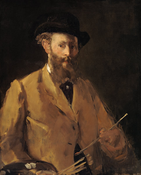 Self Portrait with Palette a Edouard Manet