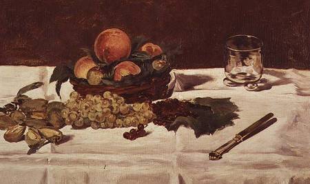 Still Life: Fruit on a Table a Edouard Manet