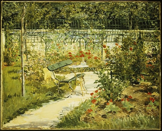 The Bench, The Garden at Versailles a Edouard Manet