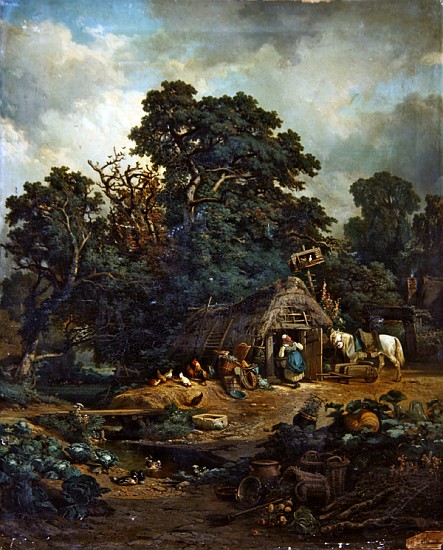 Peasant landscape a Edouard-Theophile Blanchard