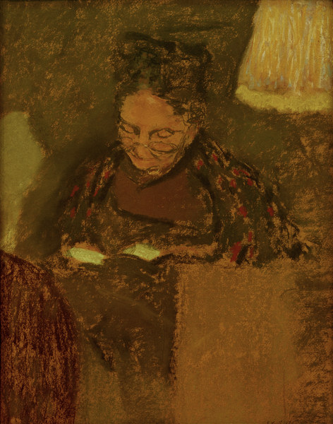 Madame Vuillard lisant a la a Edouard Vuillard