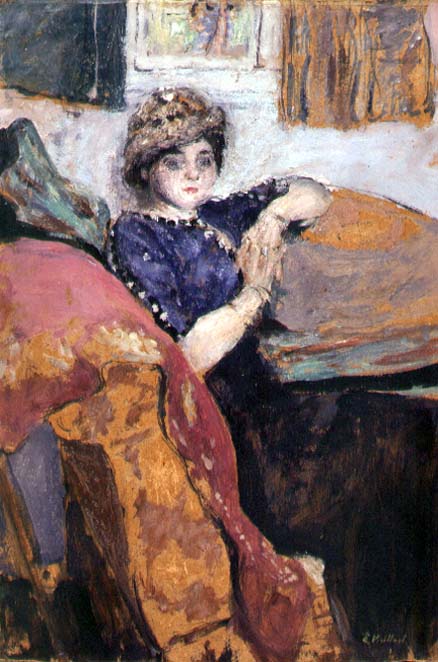 Mlle. Nathanson in the Artist''s Studio, c.1912 (oil on board)  a Edouard Vuillard