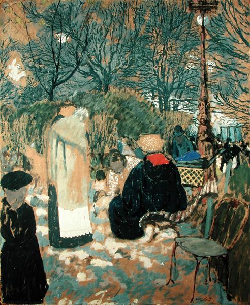 Park Scene (oil on canvas)  a Edouard Vuillard