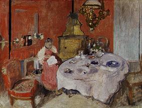 The dining room (MmeVuillard Dan of La salle at manger) a Edouard Vuillard