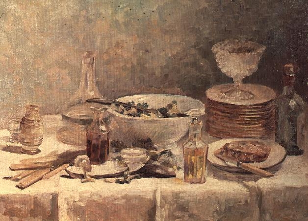 Still Life with Salad, c.1887-88 (oil on canvas)  a Edouard Vuillard